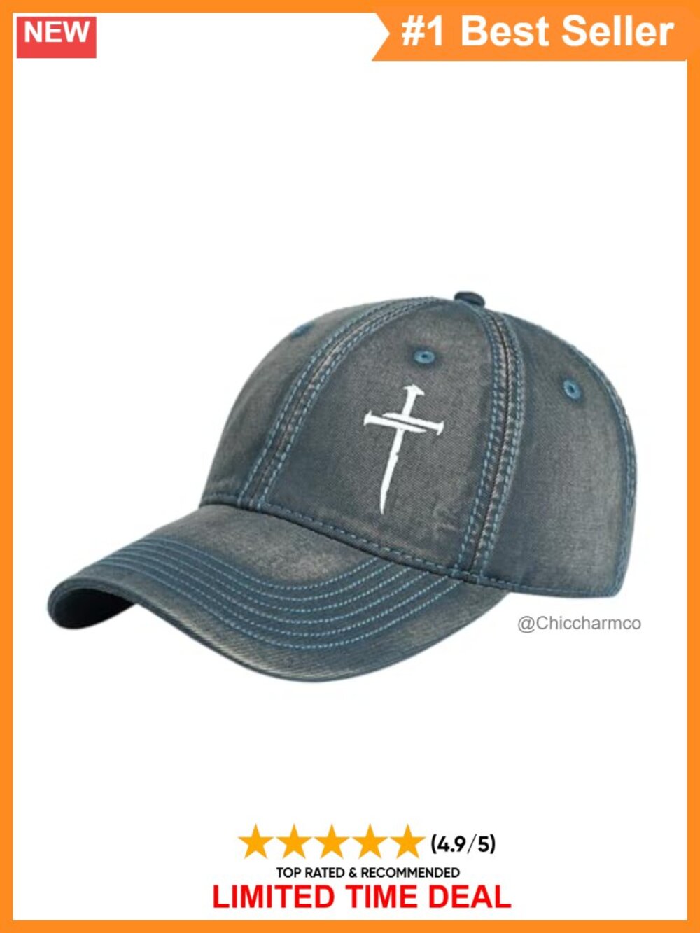 Vintage Washed Cotton Baseball Cap Embroidered Dad Hat Adjustable